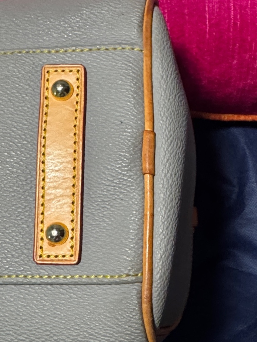 Dooney & Bourke Gray Satchel with Tan  Accents - Picture 9 of 13